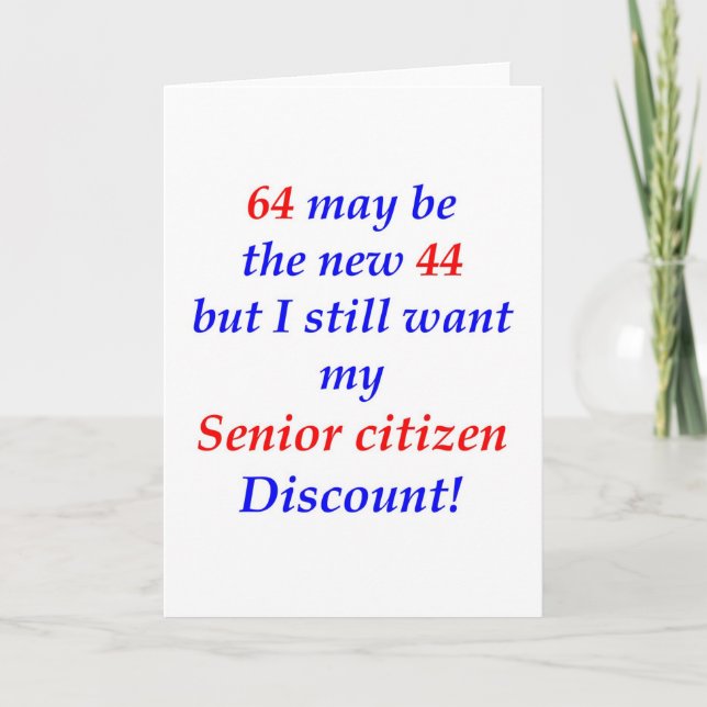 64 Pensionär Kort (Framsida)