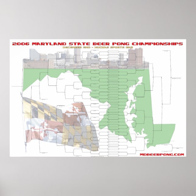 64-teamsturneringsturnparentes för eliminering av  poster (Framsidan)