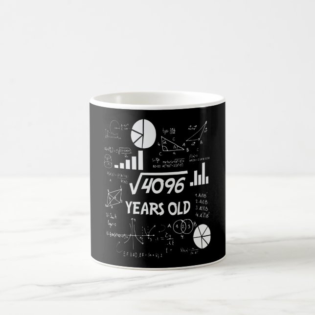 64 Years Old Bday Math Teacher 64th Birthday Gift Kaffemugg (Center)