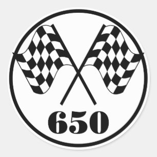 650 Kontrollerat Flaggor Runt Klistermärke