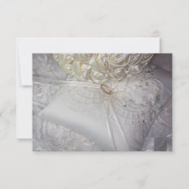 6538-Ringbärare kudde med vigselring på slöja Inbjudningar