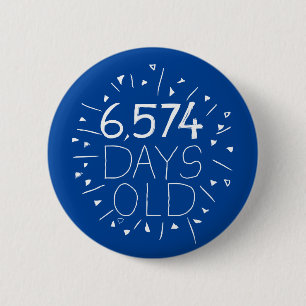 6574 dagars gammal bricka, 18 år! ) knapp