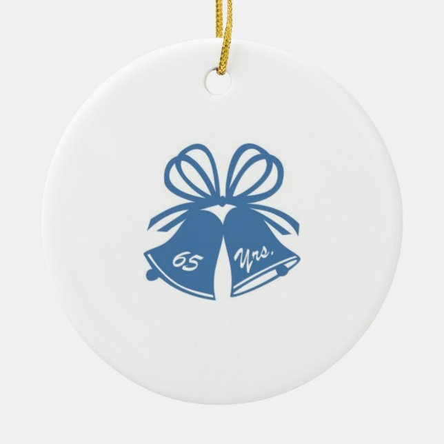 65 år Bröllop-årsdagen Julgransprydnad Keramik (Framsidan)