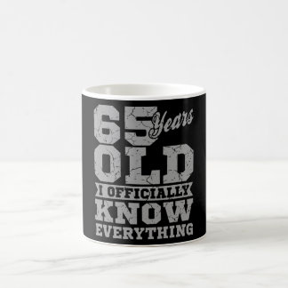 65 ÅR GAMLA 65 Fågeldags Gift Pappa vet allt Kaffemugg