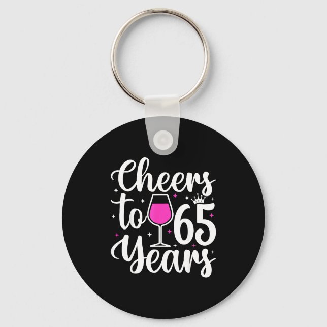 65 år gammal 65-årsfest män kvinnor  nyckelring (Framsida)