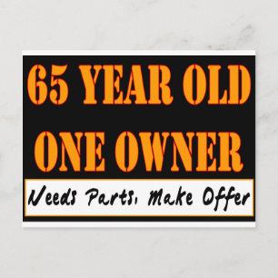 65 år gammal, en ägare - behöver reservdelar, erbj vykort