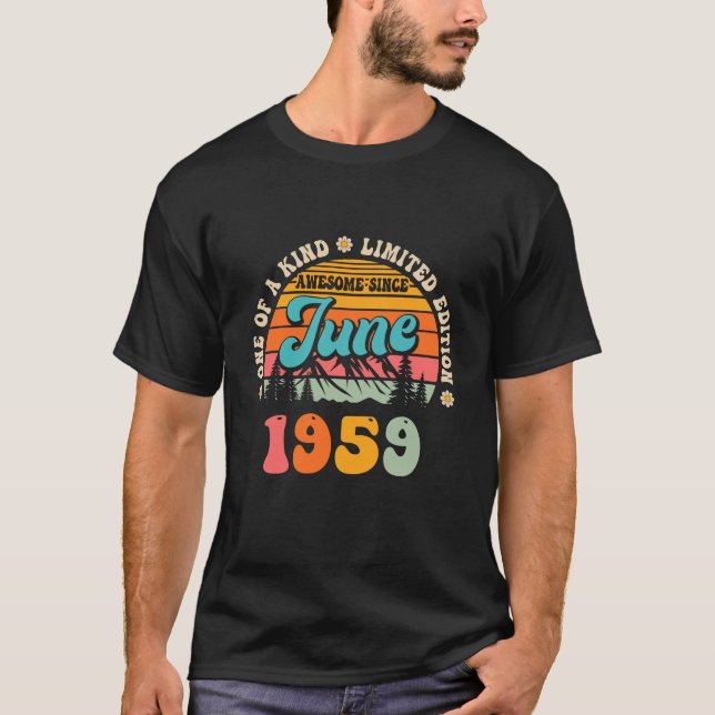 65 år gammal Fantastisk sedan juni 1959 65e födels T Shirt (Framsida)