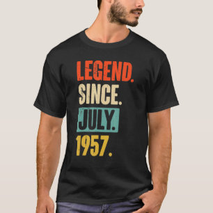 65 år gammal förklaring sedan juli 1957 65e Birthd T Shirt