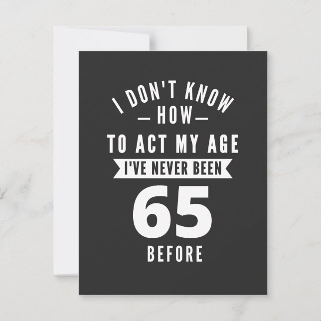65 år gammal gåva | 65e Birthday Gift Ideas Tack Kort (Framsida)