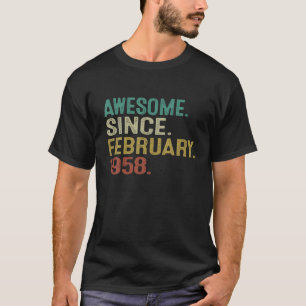 65-årig Fantastisk sedan februari 1958 65ens födel T Shirt
