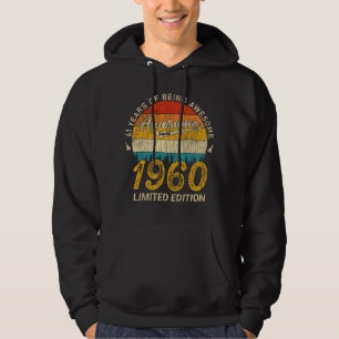 65-årig födelsedag för 65en Retro Fantastisk 1960 Hoodie