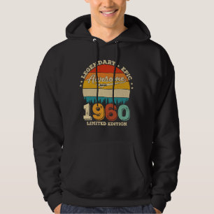 65-årig födelsedagskalkyl 1960 Fantastisk 65e föde Hoodie