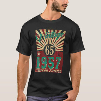 65-årig Vintage 1957 Begränsad Edition 65e Birt T Shirt