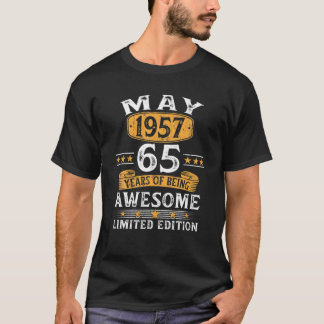 65-åriga gåvor maj 1957 Begränsada utgåvan 65e Bi T Shirt
