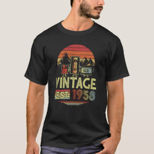 65 års ålder 1958 Vintages 65e födelsedag T Shirt