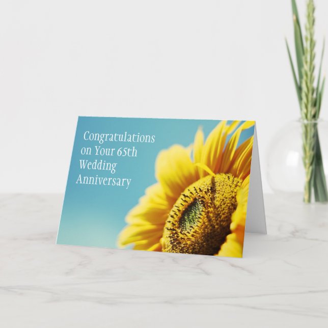 65-års bröllopsdag / Eller bröllopscard för vilket Kort (Framsida)