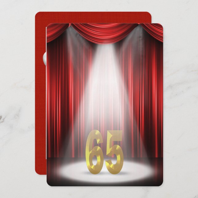 65-års bröllopsfest inbjudningar (Fram/baksida)