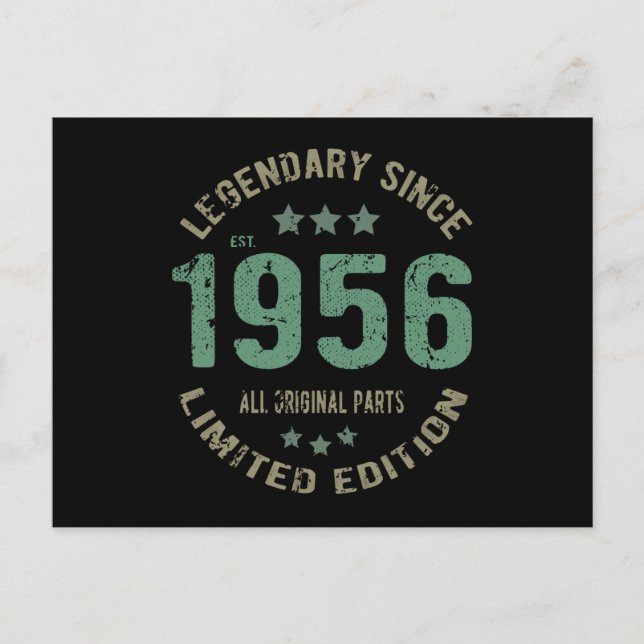 65-års födelsedagslegend 65-årsdag vykort (Framsida)