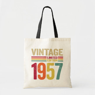 65 års gammal gåva Vintage 1957 65e födelsedagsgåv Tygkasse