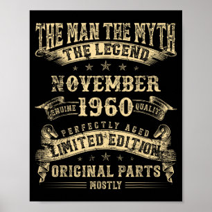 65-årsdag för män mytologi november 1960 poster