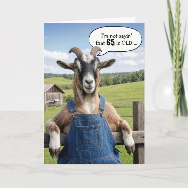 65-årsdag Gammal getthumor Kort (Framsida)