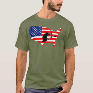 65 Creedmoor American Flagga 2A LRP-tagningsperch T Shirt