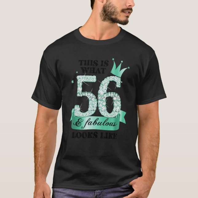 65 & Fabulous I Turquise White Party Group Photo T Shirt (Framsida)