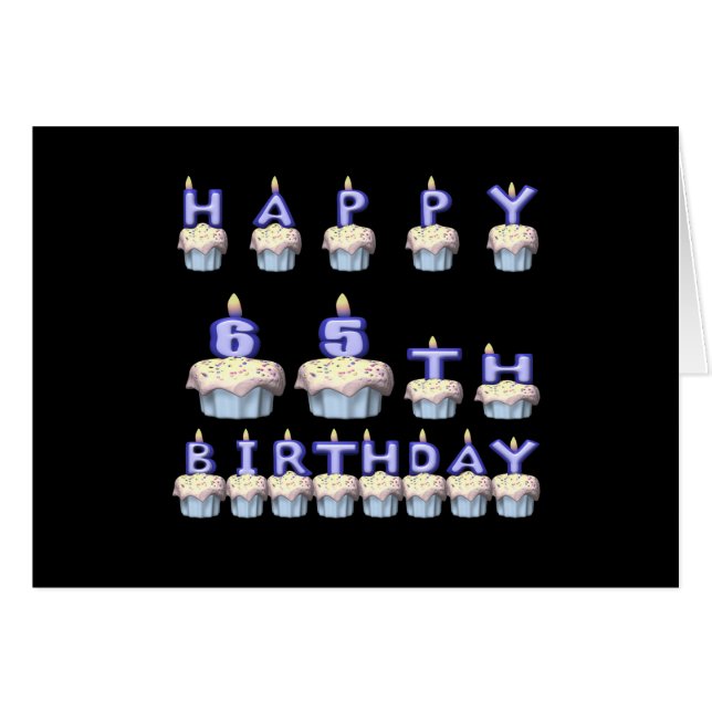 65 gammala år hälsningskort (Framsidan Horizontal)