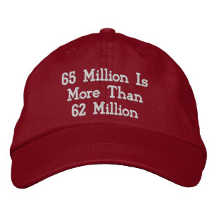 65 miljoner är mer än 62 miljoner broderad keps