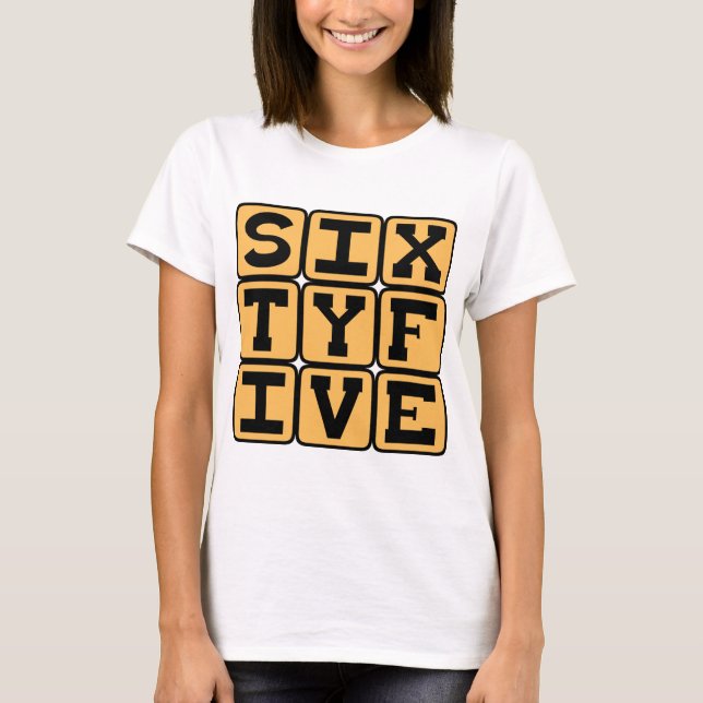65, nummer 65, Pension T-shirt (Framsida)