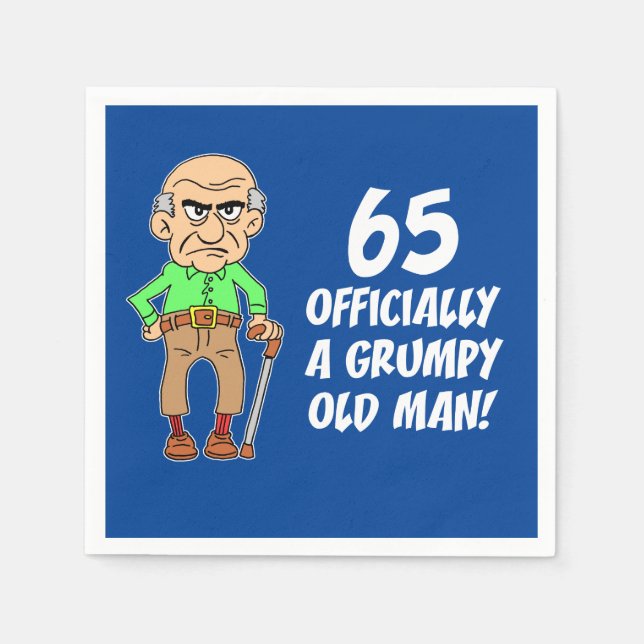 65 Officiellt en grumpy Old Man Pappersservett (Framsidan)