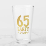 65 Party Crew 65e Birthday Drinking Glaskopp<br><div class="desc">65 Party Crew 65e Birthday Group Friends Family design Gift Drinking Glass Classic Collection.</div>