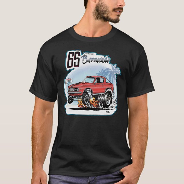 65 Plymouth Barracuda Classic T- Shirt T (Framsida)