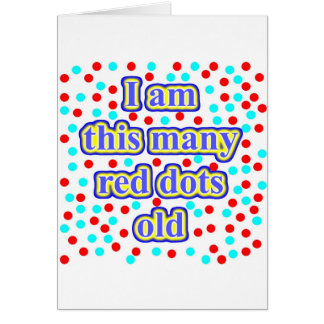 65 rött pricker gammalt hälsningskort