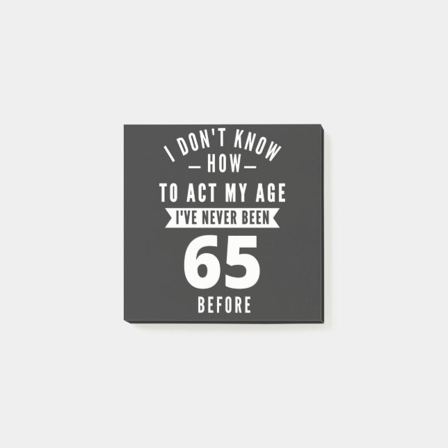 65 Year Old Gift | 65th Birthday Gift Ideas Post-it Block (Framsida)