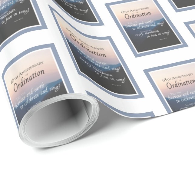 65e Årsdag för Gratulerar ordningstid Presentpapper (Rullad Hörn)