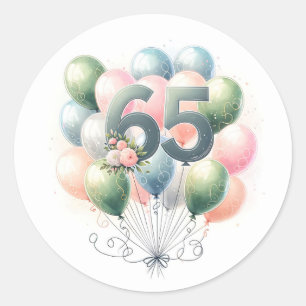 65e-ballonger runt klistermärke