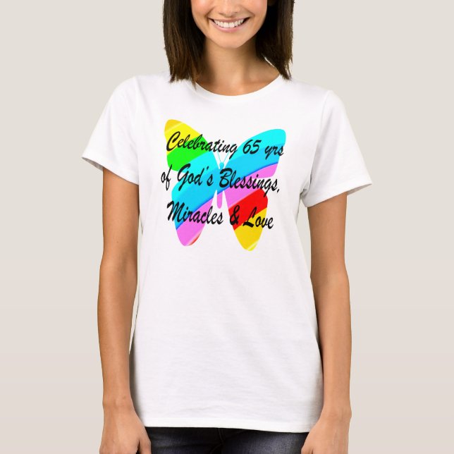 65E BIRTHDARIN, UTTRYCKLIG UTFORMNING TEE SHIRT (Framsida)