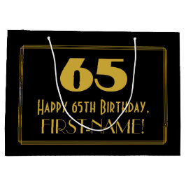 65e Birthday - Art Deco Inspired look ’65’ & Namn