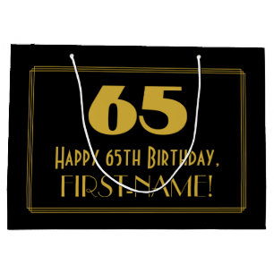 65e Birthday - Art Deco Inspired look ’65’ & Namn