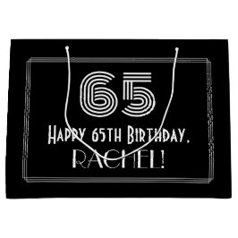 65e Birthday - Art Deco Inspired look ’65’ & Namn