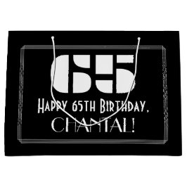 65e Birthday ~ Art Deco Inspired Titta "65" + Namn