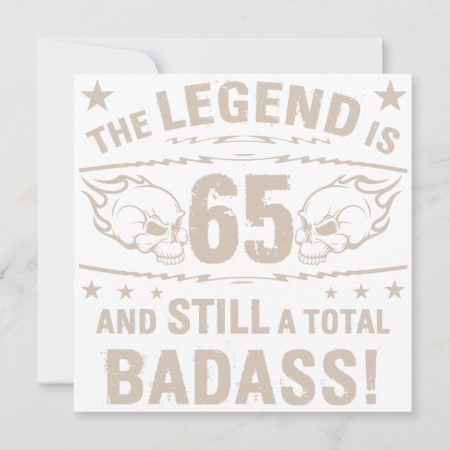 65e Birthday Badass Kort (Framsida)
