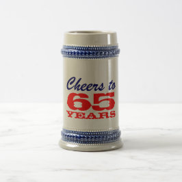 65e Birthday Beer Mugg | för manar gåva