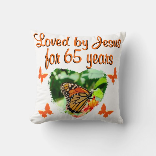 65E BIRTHDAY BUTTERFLY KUDDE (Framsida)