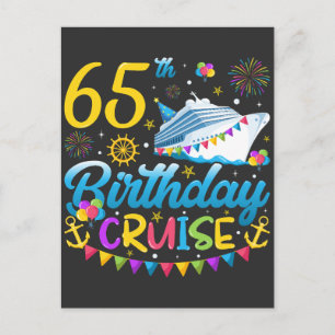 65e Birthday Cruise B Day Party Vykort