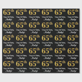 65e Birthday: Elegant Luxurious Faux Guld look # Presentpapper