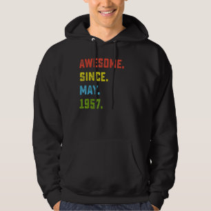 65e Birthday Fantastisk sedan maj 1957 65 år Hoodie