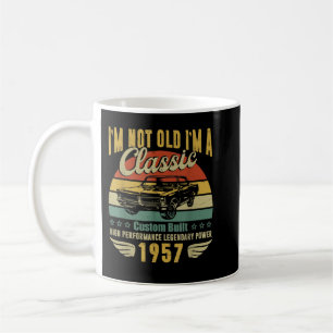 65e Birthday ger för manar Retro 65e Birthday De Kaffemugg