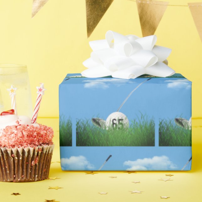 65e Birthday Golf Boll Presentpapper (Födelsedagsfest)